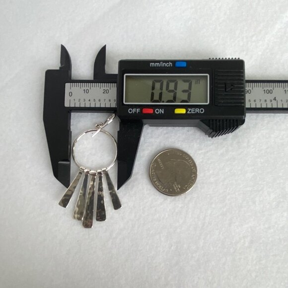 Silpada Sterling Silver 925 "Nod To Mod" Chandelier Hammered Dangle Earrings - Picture 15 of 16